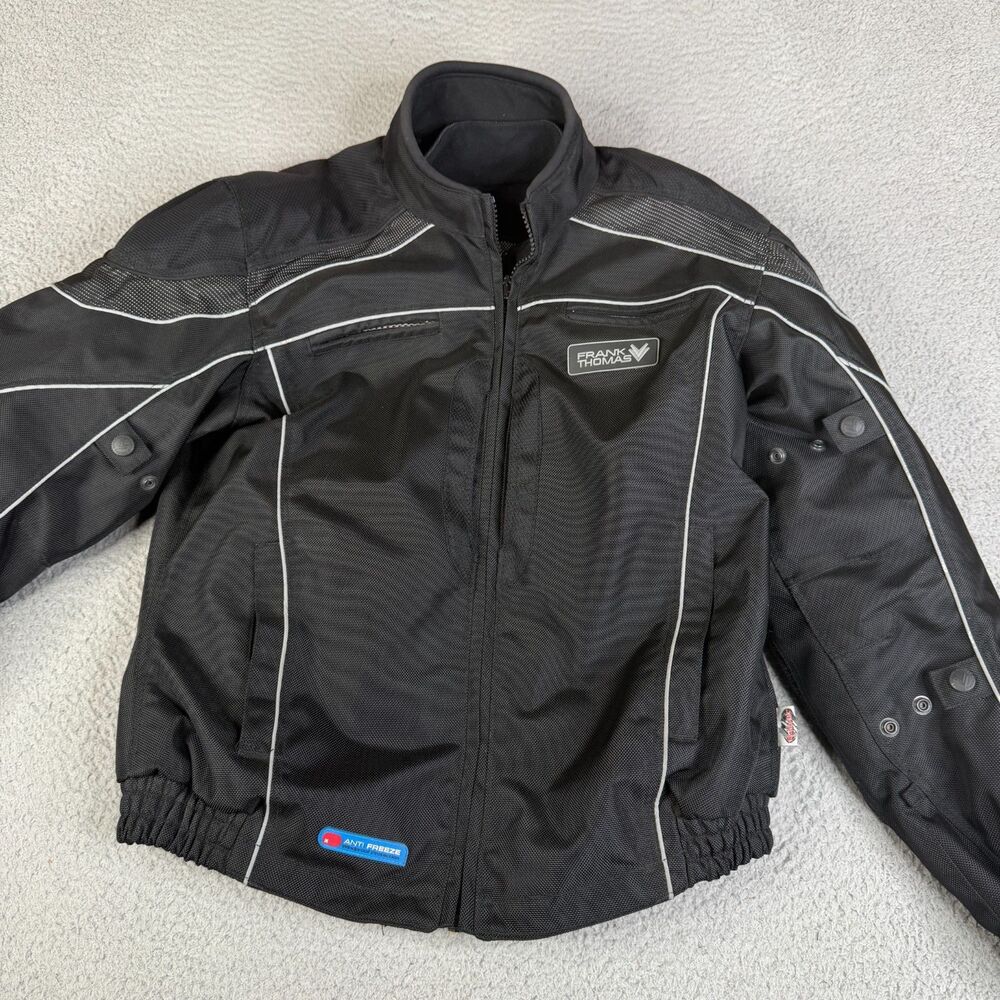 FRANK THOMAS Motorcycle Jacket‎ Mens L Anti Freeze Liner Riding Armored Biker